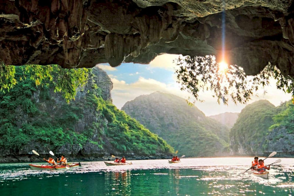 Dark Cave glows under the dry season sunlight, making it the perfect time to explore